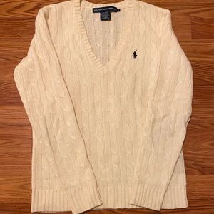 Womens Ralph Lauren v neck wool sweater